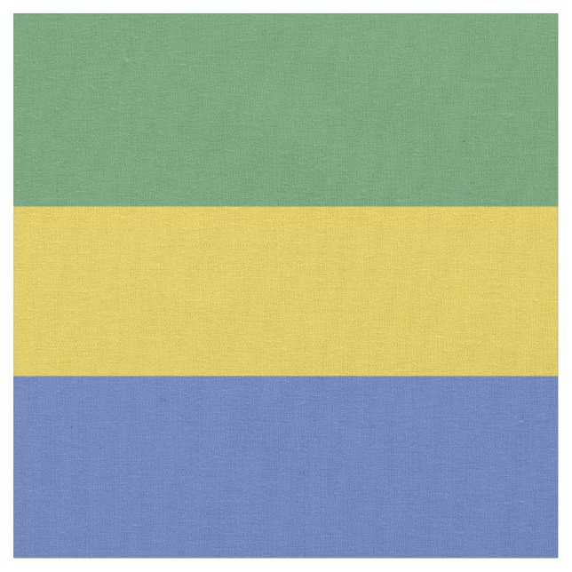 Gabunische Flagge Stoff (Nahaufnahme)