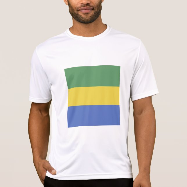 Gabunische Flagge T-Shirt (Vorderseite)