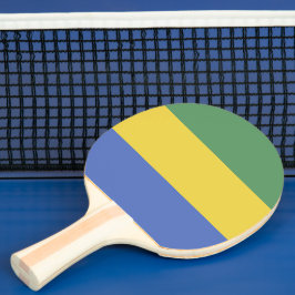 Gabunische Flagge Tischtennis Schläger