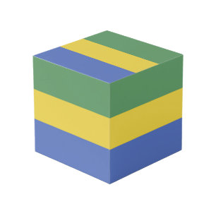 Gabunische Flagge Würfel