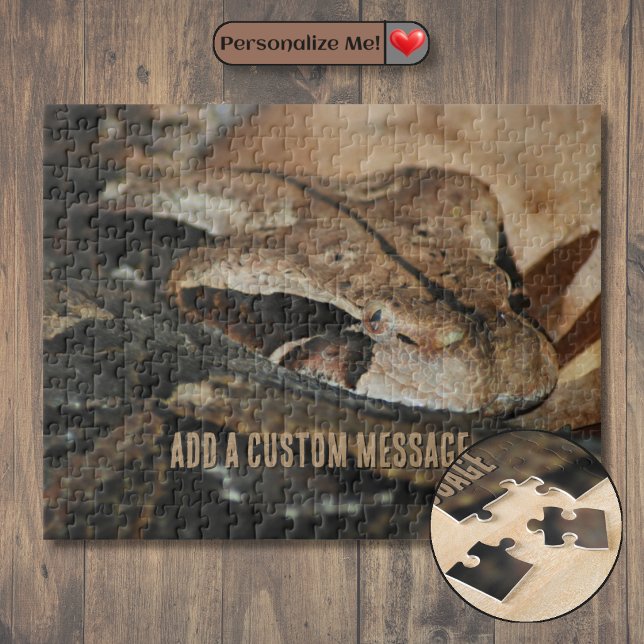 Gabunviper Nahaufnahme Puzzle (Gaboon Viper Closeup Jigsaw Puzzle)