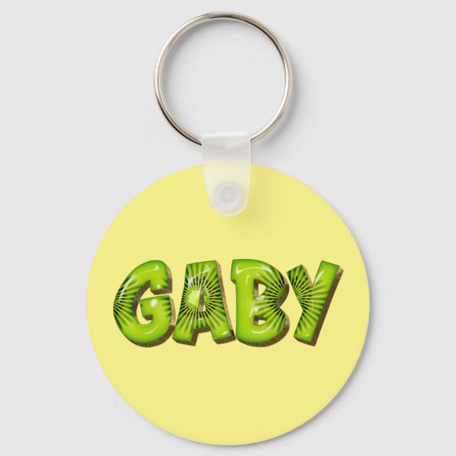 Gaby Name Kiwi Design Schlüsselanhänger (Vorderseite)