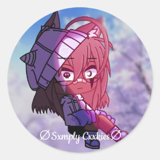 Gacha life - Sxmply Cxxkies Runder Aufkleber