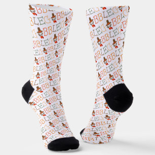 Gackere bis du wackelig lustiges Erntedankfest Socken