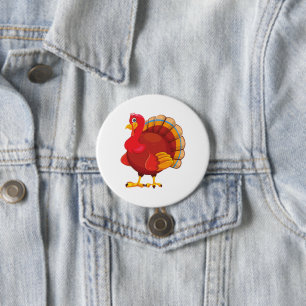 Gackere bis du wackelst Lustiges Erntedankfest Button