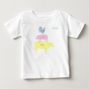 gackern, grunzen, muh Anpassbar Baby T-shirt