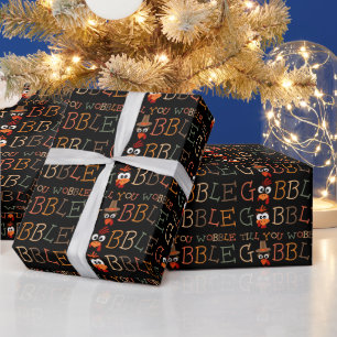 Gackern Sie, bis Sie wackeln Lustiges Erntedankfes Geschenkpapier