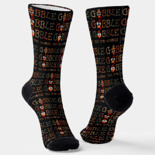 Gackern Sie, bis Sie wackeln Lustiges Erntedankfes Socken