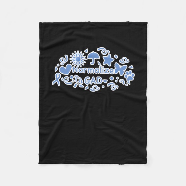 Gad-Aufkleber normalisieren (blau) Fleecedecke (Vorderseite)
