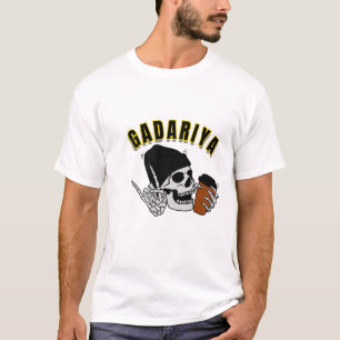 Gadariya Skull Graphic Hindi Typografy T - Shirt
