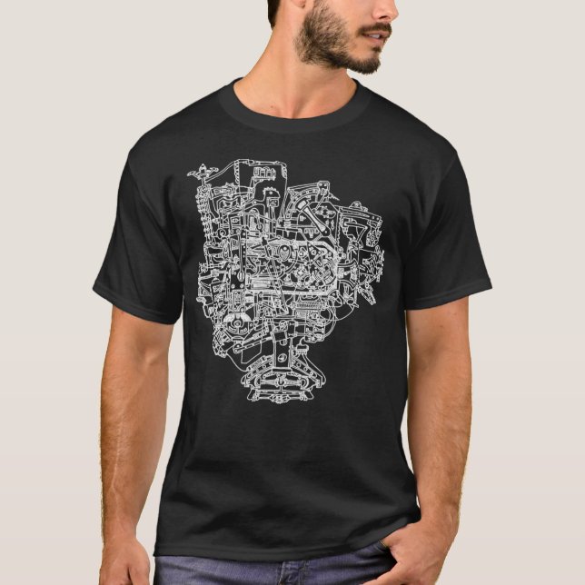 Gadget Mad Scientists für Mechanik T-Shirt (Vorderseite)