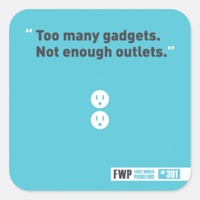 Gadgets Quadratischer Aufkleber (Vorderseite)