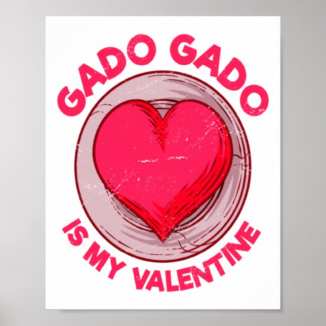 Gado Gado Is My Valentine Indonesian Salad Vegetar Poster (Vorne)