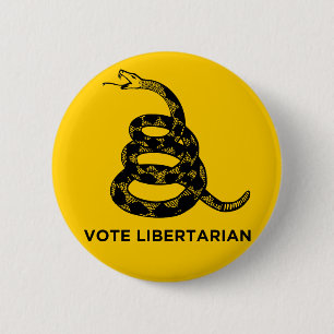 Gadsden"Abstimmungs-Liberalist-" Knopf Button