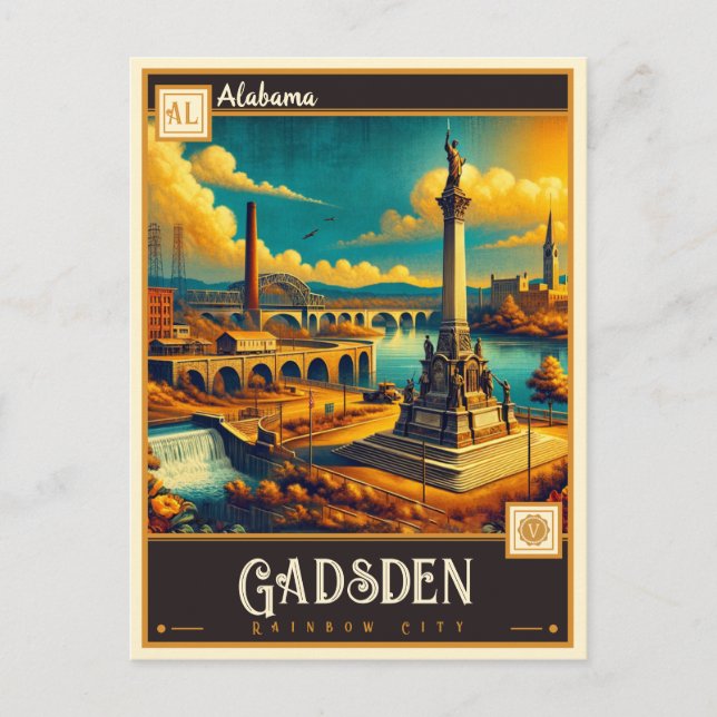 Gadsden, Alabama | VINTAG Postkarte (Vorderseite)