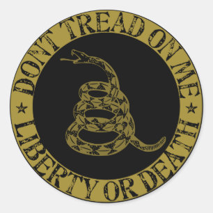 Gadsden-Aufkleber Runder Aufkleber