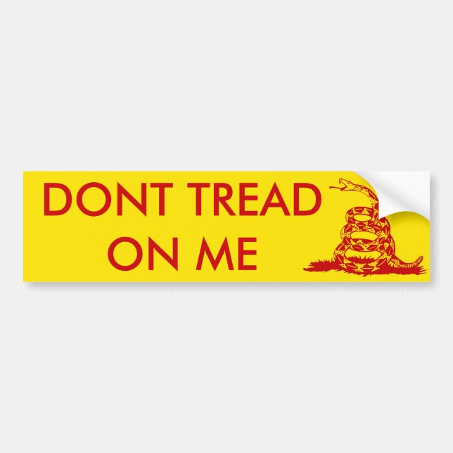 Gadsden_flag 11in Rot Bumper2 Autoaufkleber (Vorne)