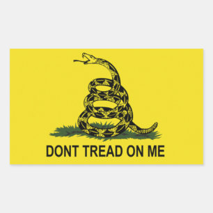 Gadsden-Flag-Aufkleber Rechteckiger Aufkleber