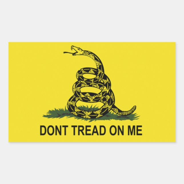 Gadsden-Flag-Aufkleber Rechteckiger Aufkleber (Vorderseite)