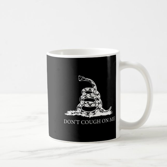 Gadsden Flag Dont Tread Don't Cough On Me Social D Kaffeetasse (Rechts)