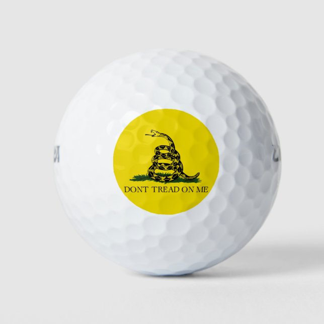 Gadsden Flag (Don't Tread on Me) (Schlangenflagge) Golfball (Vorderseite)