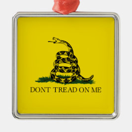 Gadsden Flag (Don't Tread on Me) (Schlangenflagge) Ornament Aus Metall