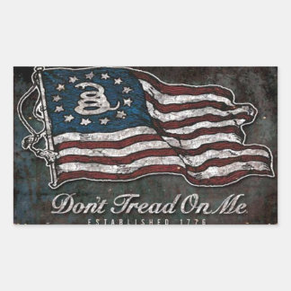 Gadsden Flag - Freiheit oder Tod Rechteckiger Aufkleber