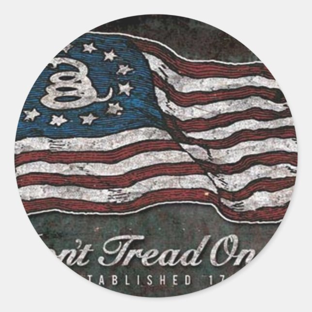 Gadsden Flag - Freiheit oder Tod Runder Aufkleber (Vorderseite)