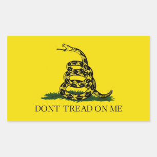 Gadsden Flag hat mich nicht politisch verfolgt Rechteckiger Aufkleber