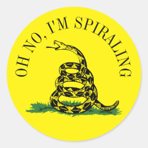 Gadsden Flag Parody: Ich schwinde Runder Aufkleber