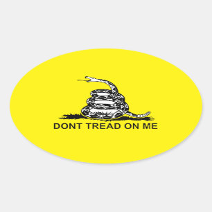 Gadsden-Flag-Produkte nicht anziehen Ovaler Aufkleber