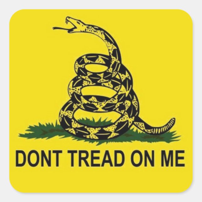 Gadsden Flag Quadratischer Aufkleber (Vorderseite)