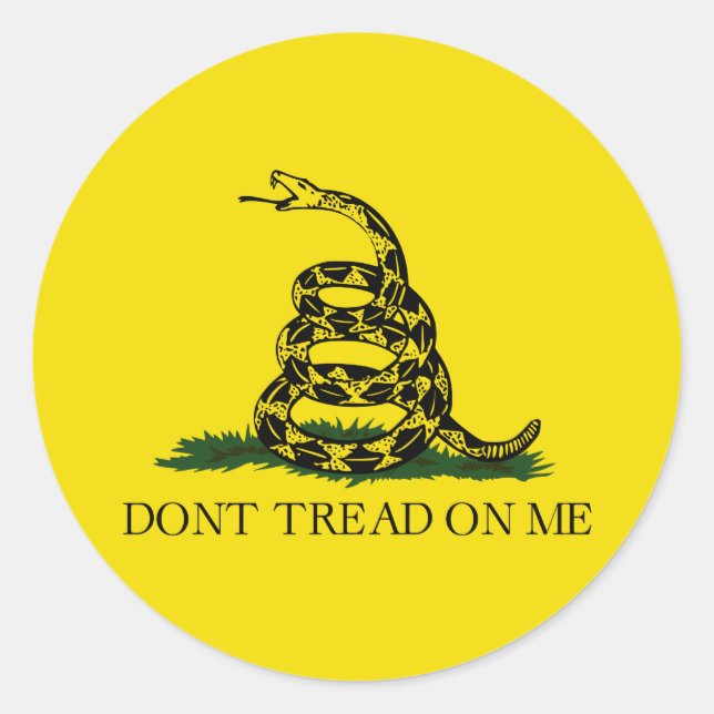 Gadsden Flag Runder Aufkleber (Vorderseite)