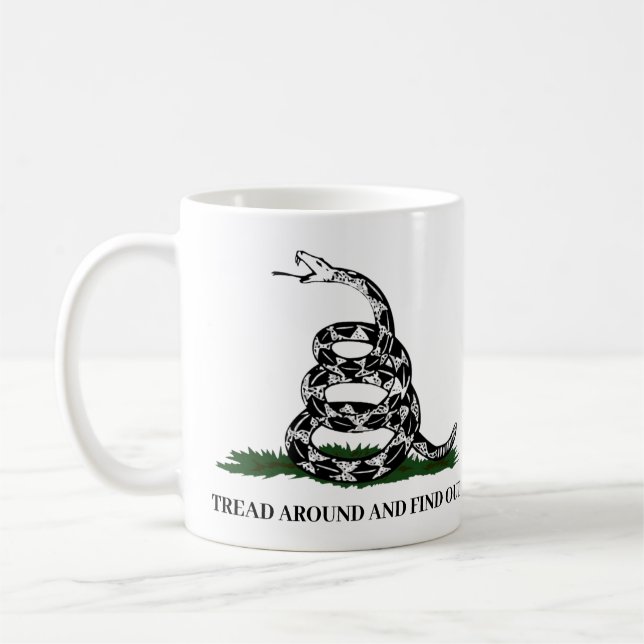 Gadsden-Flag-Umgehung und Erfahren Kaffeetasse (Links)