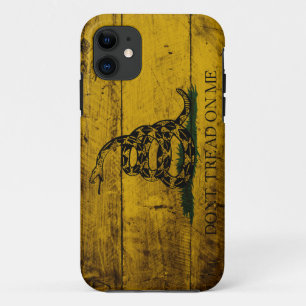 Gadsden-Flagge auf altem hölzernem Korn Case-Mate iPhone Hülle