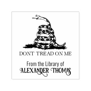 Gadsden-Flagge Don't Tread on Me Bibliotheksbuch N Permastempel