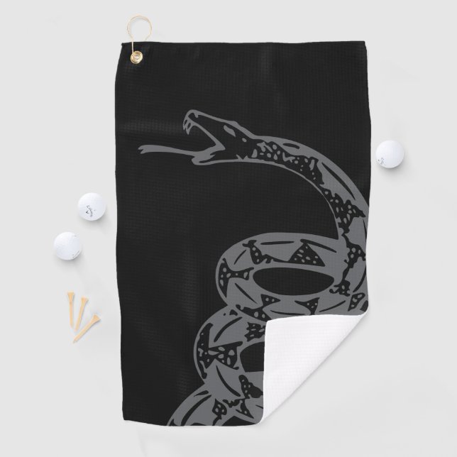 Gadsden-Flagge Don't Tread on Me Grau Golfhandtuch (Insitu)