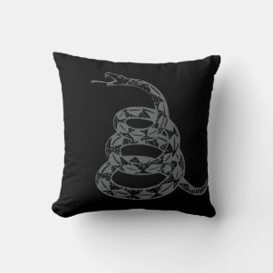 Gadsden-Flagge Don't Tread on Me Grau Kissen
