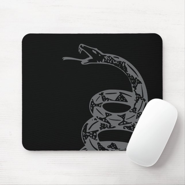 Gadsden-Flagge Don't Tread on Me Grau Mousepad (Mit Mouse)