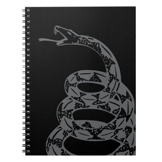 Gadsden-Flagge Don't Tread on Me Grau Notizblock (Vorderseite)