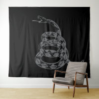 Gadsden-Flagge Don't Tread on Me Grau