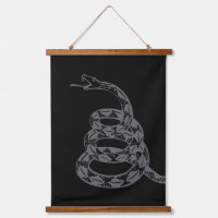 Gadsden-Flagge Don't Tread on Me Grau