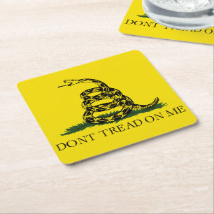 Gadsden-Flagge Don't Tread on Me Rechteckiger Pappuntersetzer