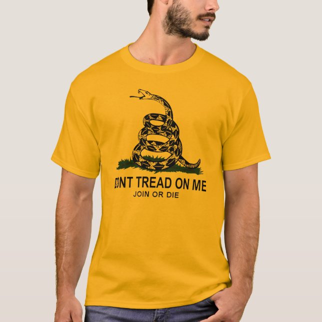 Gadsden-Flagge (Gold) T-Shirt (Vorderseite)