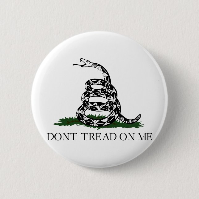 Gadsden-Flagge "treten nicht auf mir " Button (Vorderseite)