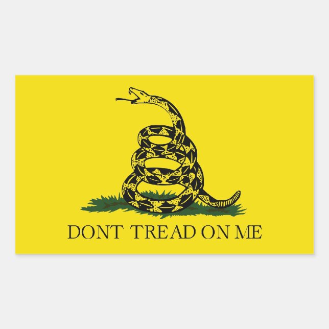 Gadsden-Flagge - Treten Sie mir nicht auf Rechteckiger Aufkleber (Vorderseite)