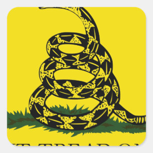 Gadsden-Flagge - treten Sie nicht auf mir Quadratischer Aufkleber