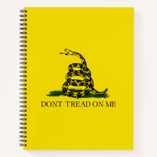 Gadsden-Flagge (Tritt mir nicht auf die Füße) (USA Notizbuch