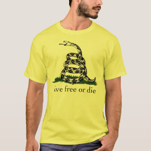 Gadsden-Flaggen-lebhaftfreies oder die T-Shirt