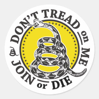 Gadsden Snake Wappen Runder Aufkleber